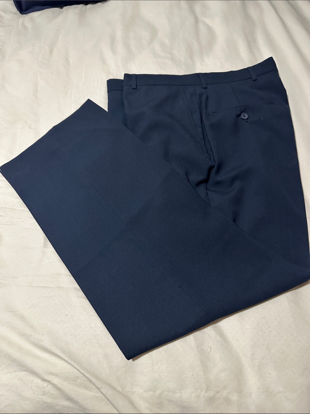 Haggar Imperial Men’s Dress Pants Navy Blue W32 L30